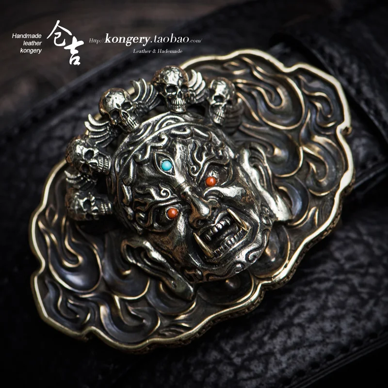 

★★Ремень из воловьей кожи с медной пряжкой для мужчин и женщин