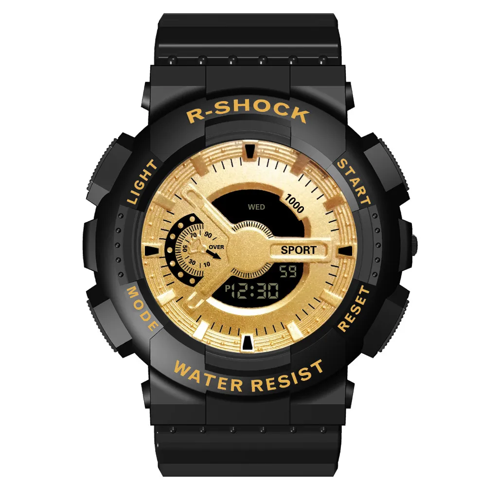 HONHX роскошный мужской цифровой светодиодный часы с датой спортивные мужские