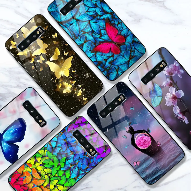 Глянцевый чехол для Samsung Galaxy S10e S10 Lite Plus S6 S7 S8 S9 Edge S20 Ultra + мягкий из ТПУ | Мобильные