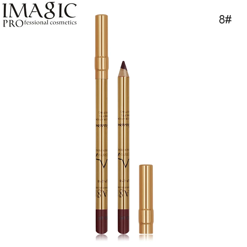 08 1 шт. Imagic Lipliner Карандаш Мягкий матовый контур для губ Обнаженная губная помада водостойкая стойкая Пигмент Макияж Красота Набор инструментов - Цвет: 08