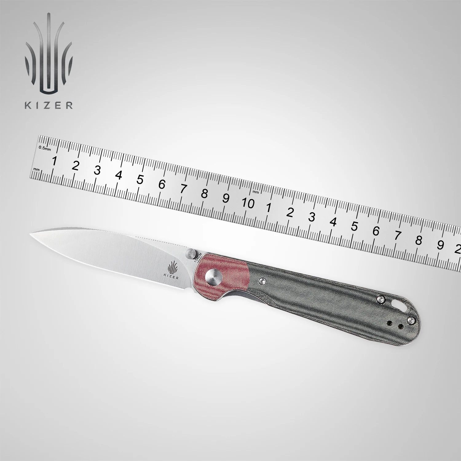 Kizer Folding Knife V3587C1 PPY Black Micarta Handle EDC 154CM Blade Pocket Knives New Outdoors Survival Tools for Hunting