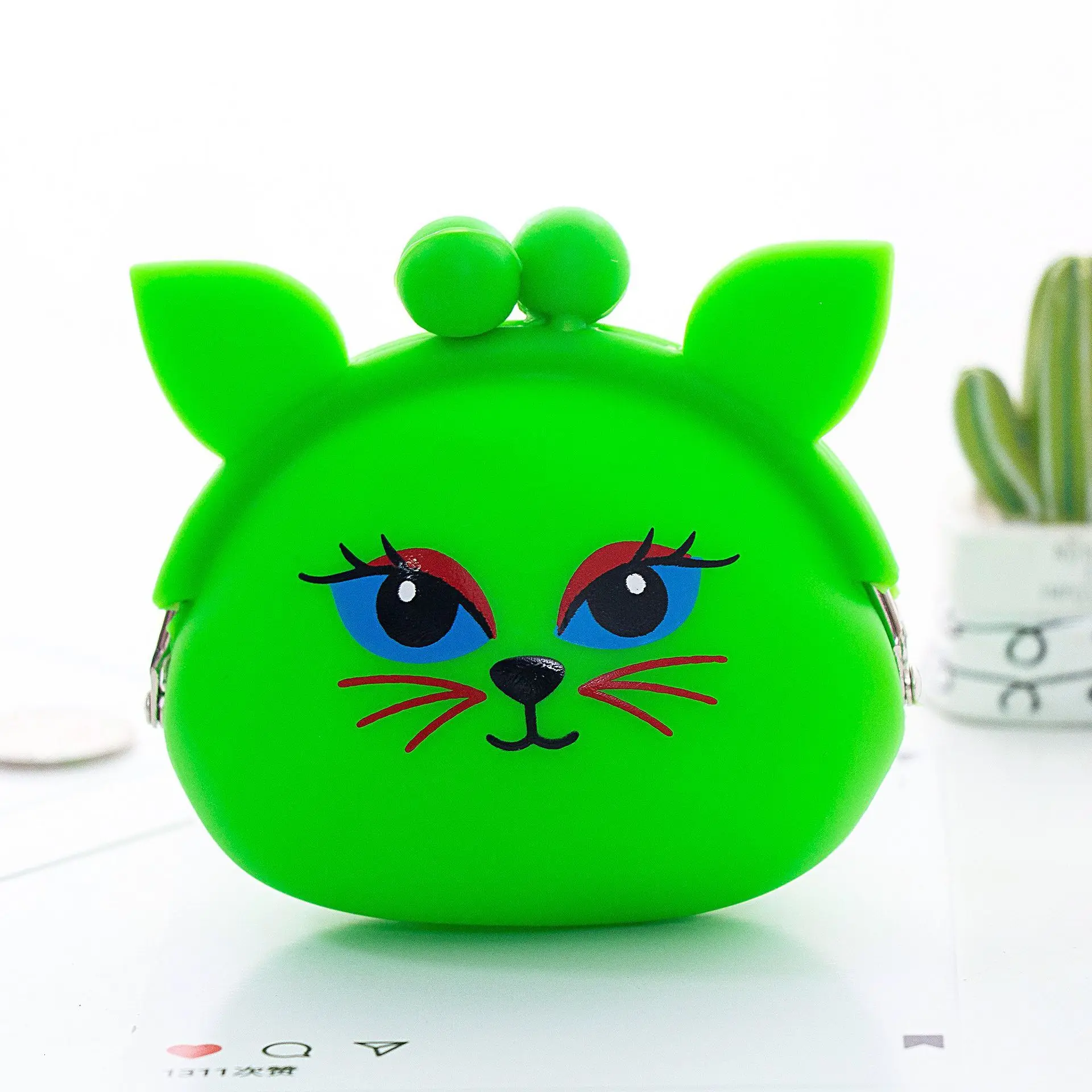Силиконовый Желейный кошелек для детей с милым мультяшным котом из силикагеля