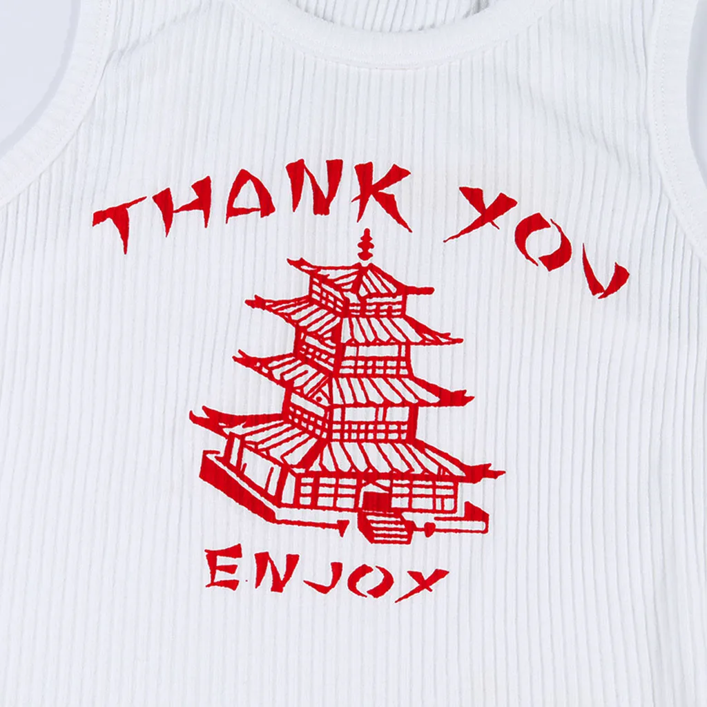 

Hot Fashion Womens Casual y2k Crop Top Women Summer Knitting Print O-Neck Off Shoulder Short Camisoles Summer Ladies Tanks