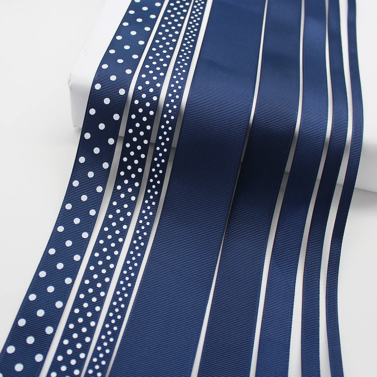 5 м/лот Темно синие твердая цветная корсажная лента атласной лентой в горошек с