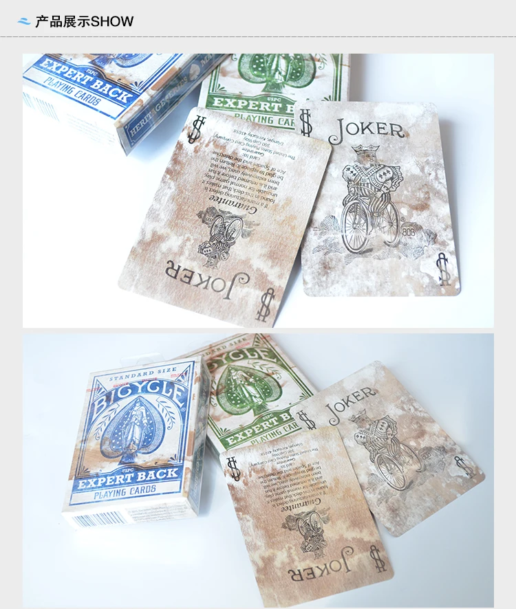Велосипедный эксперт игральные карты состаренная винтажная колода USPCC