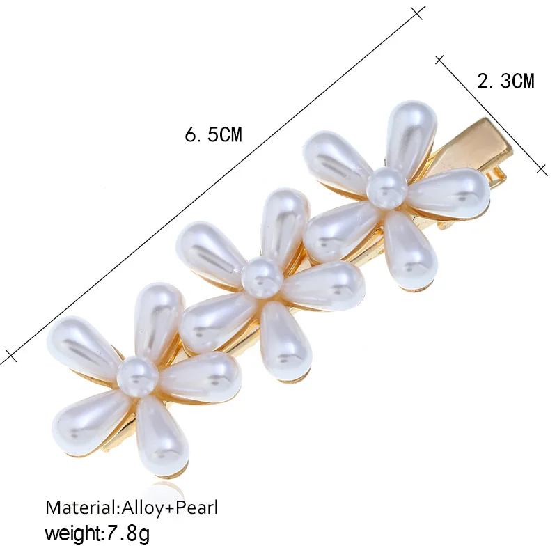 Fashion Pearl Flower Metal Hair Clip Pin Hairpin Headpiece For Women Wedding Accessories Bijoux Cheveux Femme | Украшения и