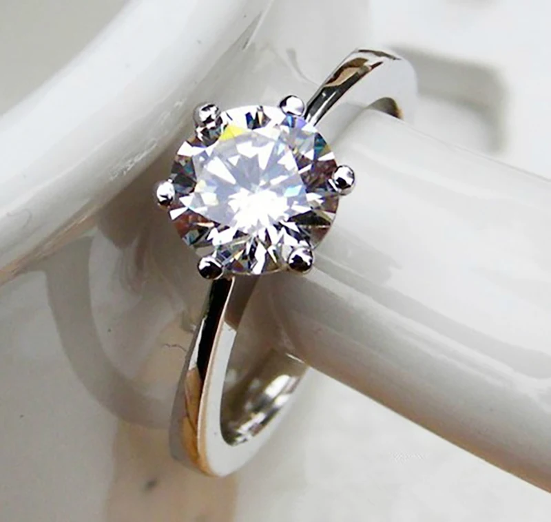 С сертификатом производство Китай роскошная женская 1.0ct лаборатории кольцо с