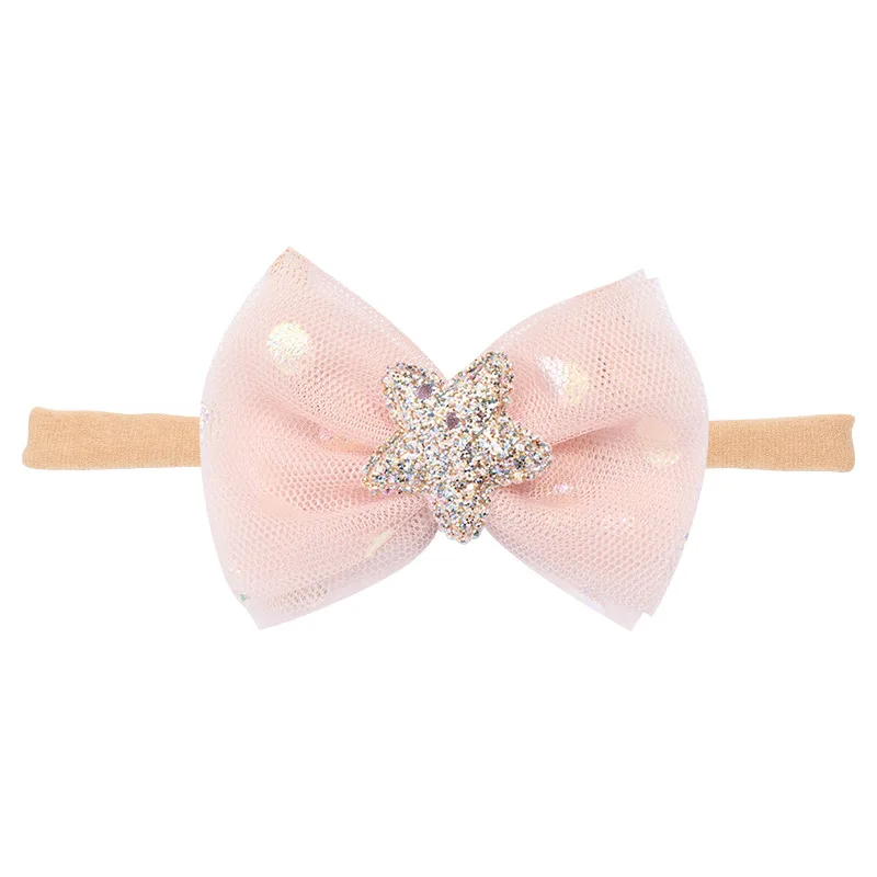 

2 pieces/lot Baby girl chiffon flower princess headband newborn sequin bow hair accessories photography pros for girls baby
