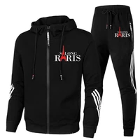 2021 new brand sportswear mens printed casual jacket pants mens zipper hoodie outdoor jogging sports suit mens sweater