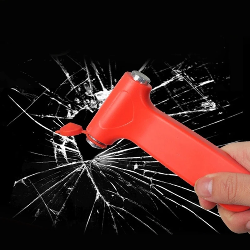 

Car Self-Help Escape Hammer Built-in Cutter Portable Safety Hammer Fire Emergency Window Breaker Knocking Glass Artifact