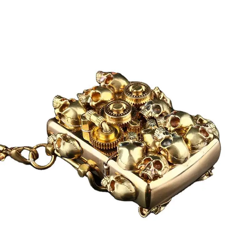 

Creative personality double sided brass 23 skeletons 34 linkage lighter