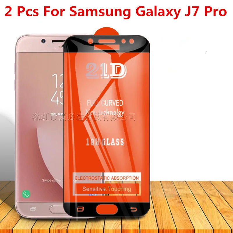 

Закаленное стекло для Samsung Galaxy J7 Pro, 2 шт., защитная пленка для экрана Samsung galaxy j7 pro