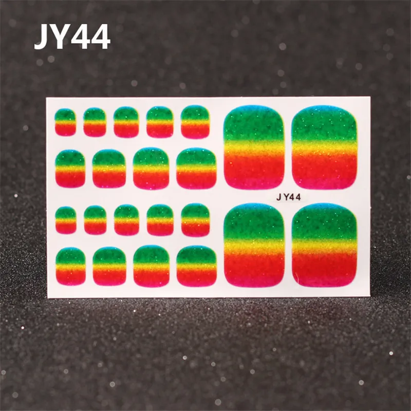 Lamemoria 1 лист полное покрытие пальца ногтей Стикеры на ногти блестящие градиентные