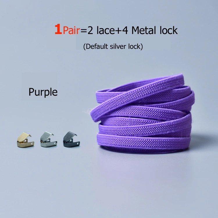purple 21 цвет эластичные фиксирующие шнурки круглые без шнурков шнурки для обуви дети взрослые кроссовки с шнурками быстрая ленивая обувь шнурки 1 пара - Цвет: purple