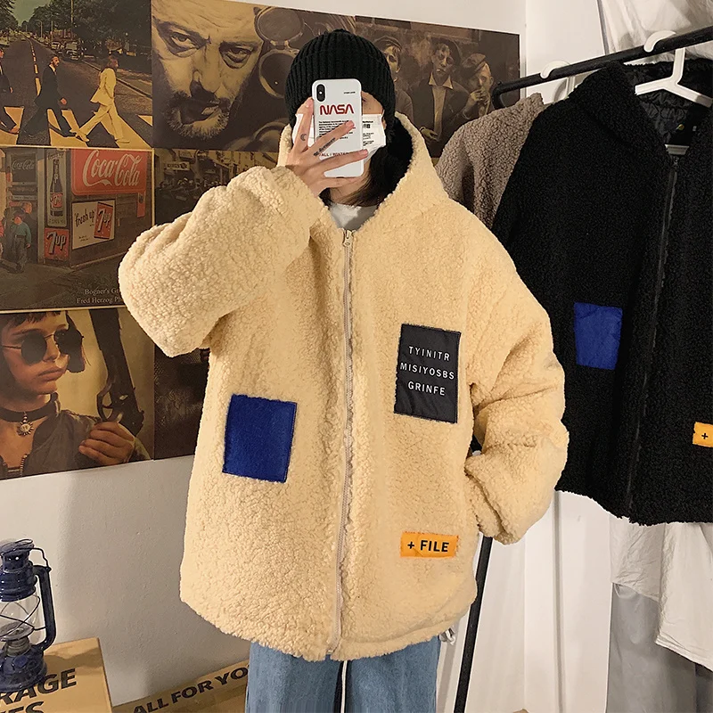 Liketkit мужские зимние парки 2019 толстые Свободные флисовые куртки с капюшоном