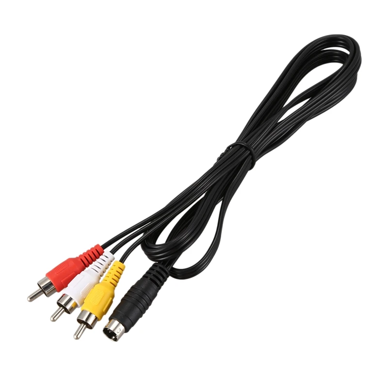 Горячий TTKK 1 5 M 4.9ft 3 RCA штекер 4 Pin S Video Мужской ТВ PC кабель преобразования|Вилки с