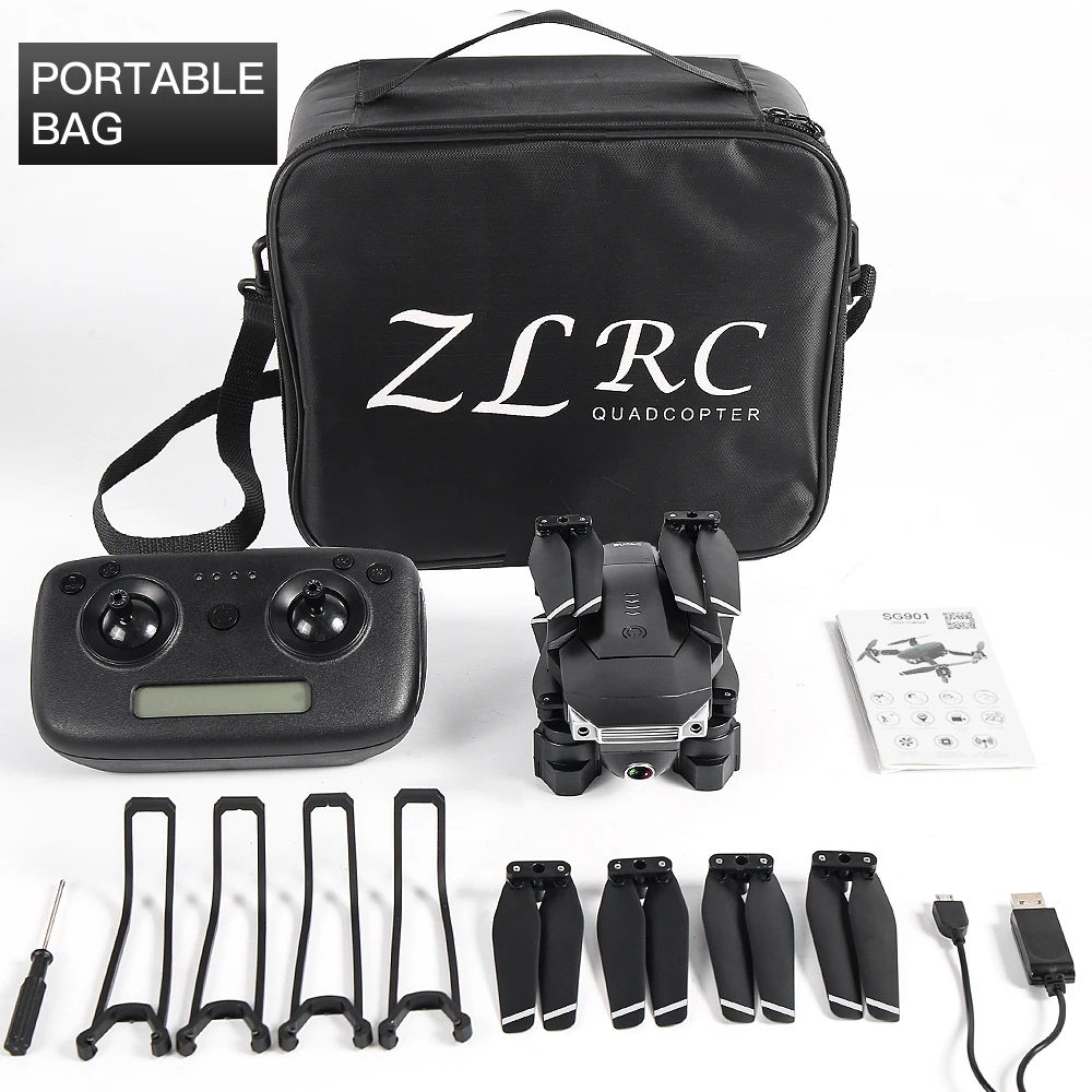Дрон ZLRC SG901 с камерой 4K HD Двойная камера дроны следуй за мной Квадрокоптер FPV
