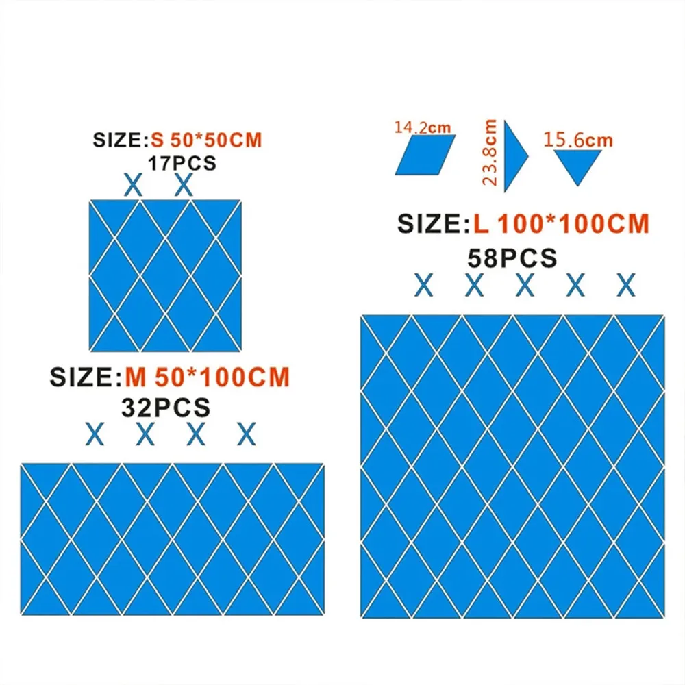 

17/32/58Pcs 3D Mirror Wall Sticker DIY Diamonds Triangles Acrylic Wall Stickers Living Room Home Decoration adesivo de parede