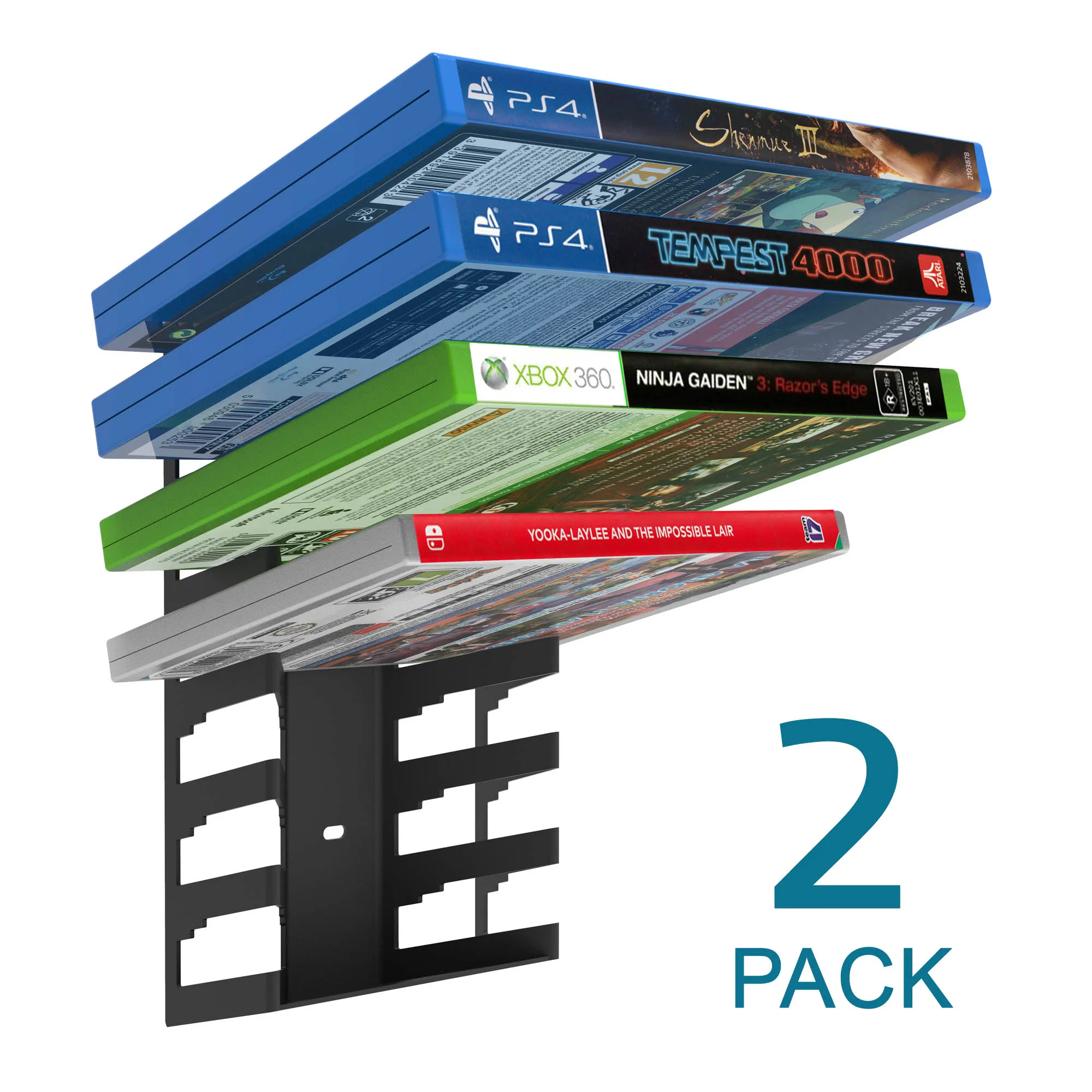 

Monzlteck Video Game Case Storage Wall Mount(compatible for Xbox one/360，PlayStation4,nintendo switch)