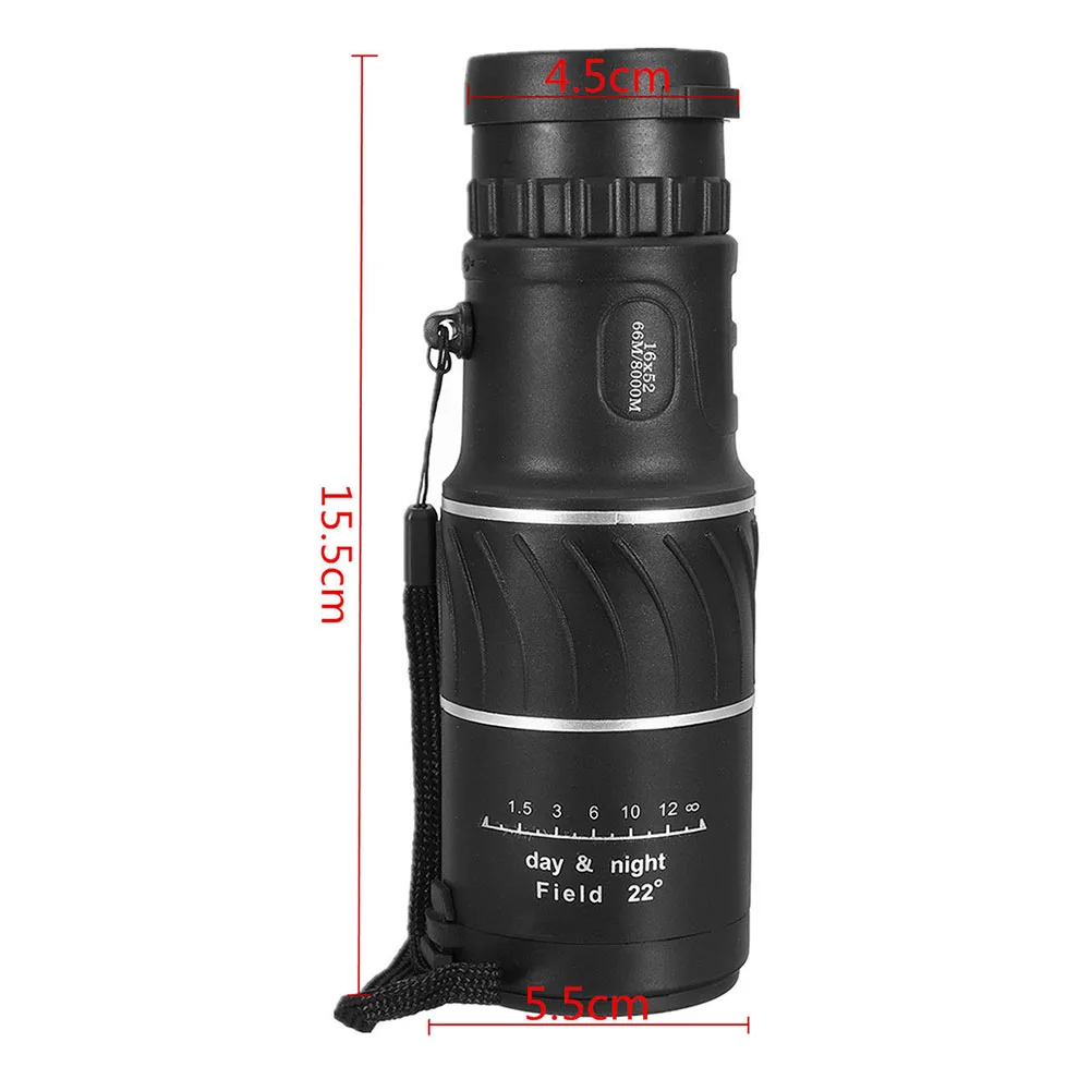 

Monocular Telescope 16x52 Scope Lens Zoom Camera for iphone X S9 Note 8