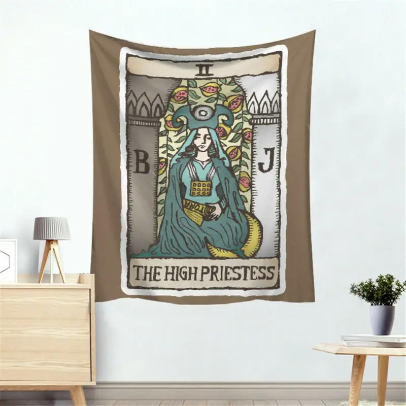 Большой Настенный подвесной гобелен Tarot гобелены с изменением фазы Луны звезда