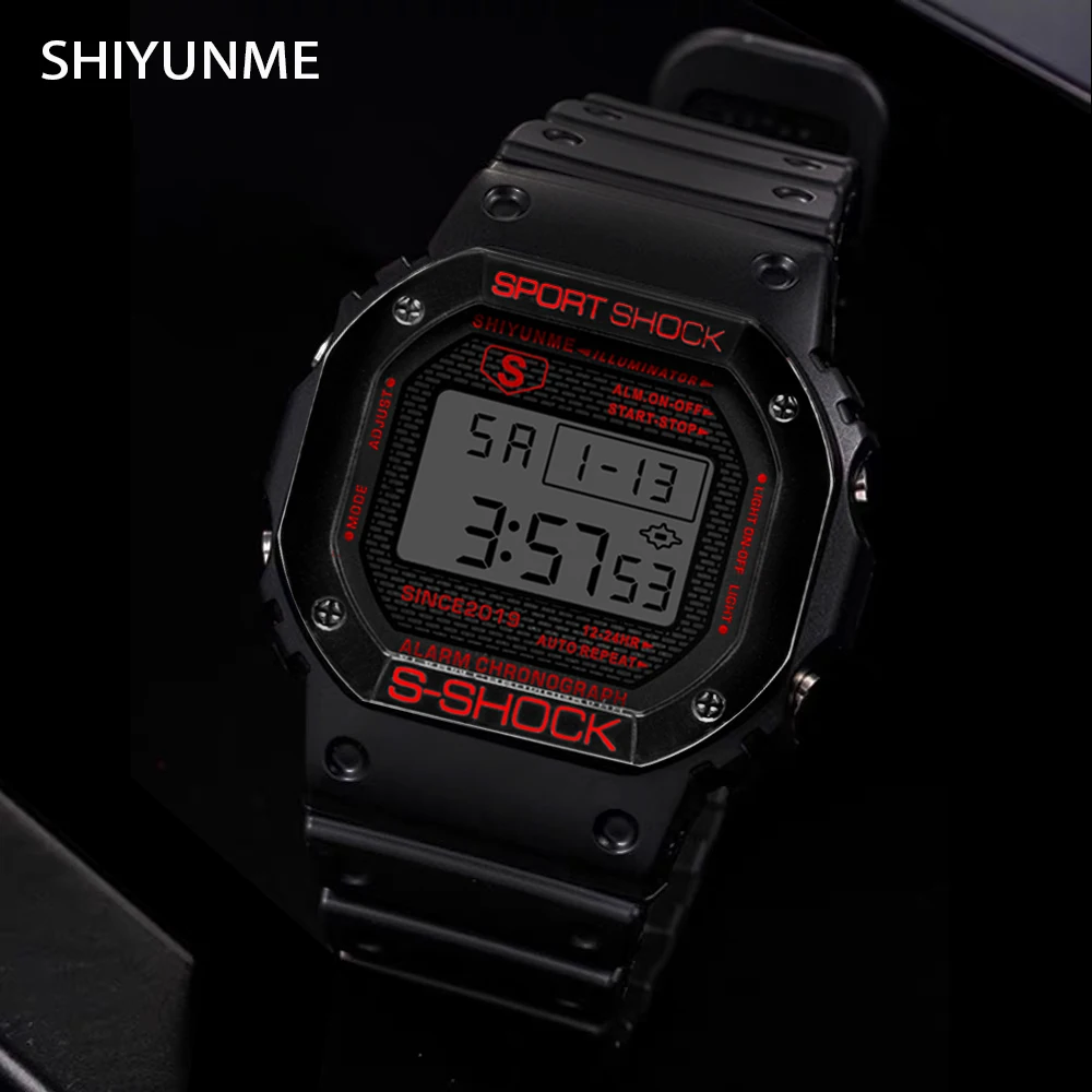 

SHIYUNME Luxury Men Led Waterproof Wrist Watch Analog Digital Military Sport Automatic Luminous Clock Men Waterproof Mechanical