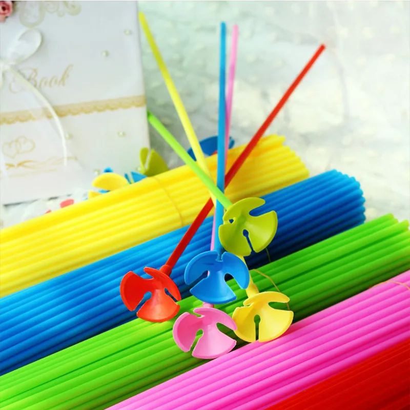 

32cm 20pcs Latex Ballon Sticks PVC Rods Balloons Holder Sticks With Cups DIY Birthday Christmas Wedding Favor Party Decoration