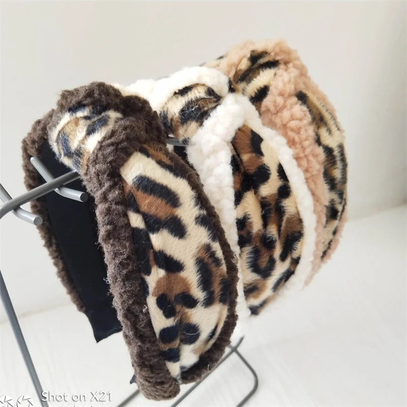 

Leopard Wool Knot Hairbands For Women Hair Accessories Hair Band Hair Bows Girls Headbands For Women 3