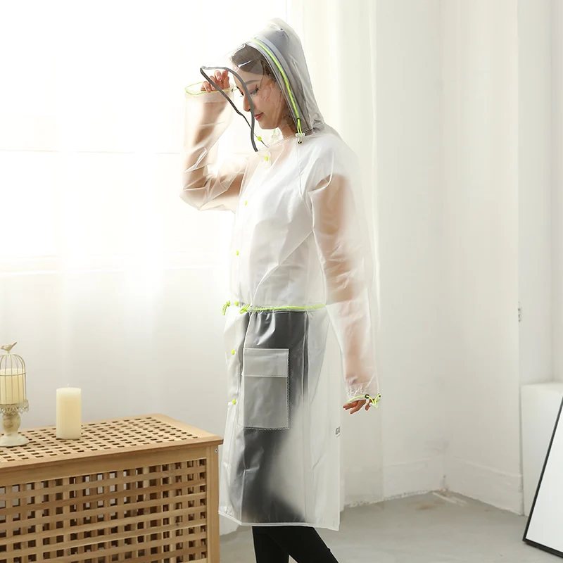 Прозрачный Люминесцентная веревка TPU плащ для мужчин и женщин | Дом сад