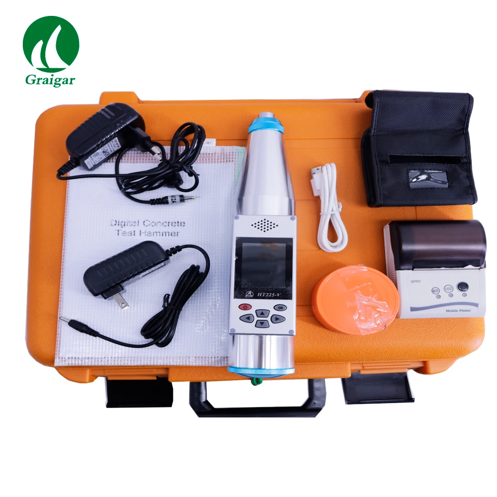 

HT225-V Integrated Digital Concrete Test Hammer With IR Printer Test Range:10-60Mpa