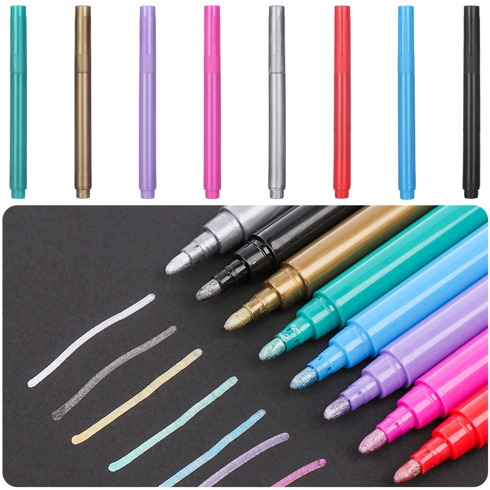 Нетоксичные блестящие маркеры для вина металлические ручки стеклянные