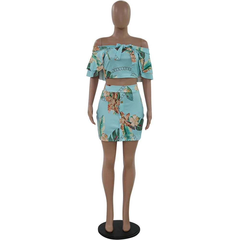 Женский комплект из 2 предметов с рюшами однотонный укороченный топ открытыми