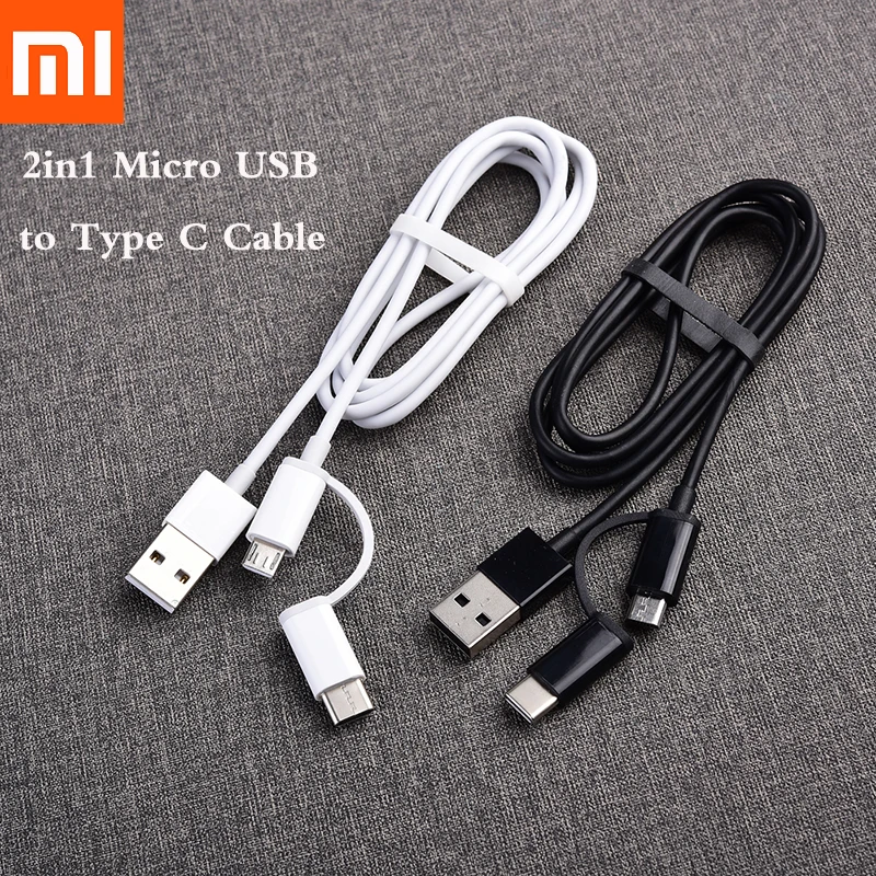 Кабель Xiaomi 2 в 1 30 см 100 Usb 3 Type-C Micro для MI 10 9 CC9 PRO F1 Redmi Note 9S 8A 8T 8 5A 4X 6 S2 | Мобильные
