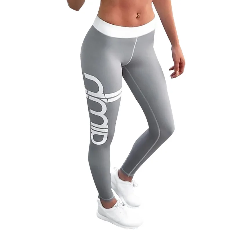 

Clearance!! European and American Large Quick-Dry Women's AliExpress Hot Selling Printed Letter Running Yoga Leggings