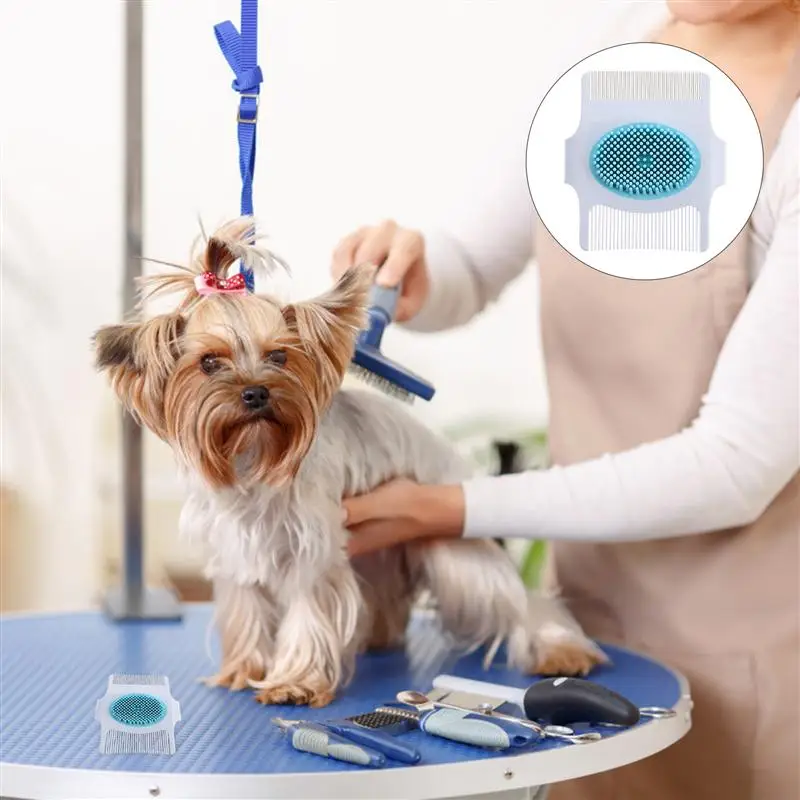 

2pcs Durable Fine Practical Creative Grooming Tools Pet Supplies Massage Combs for Dog Cat
