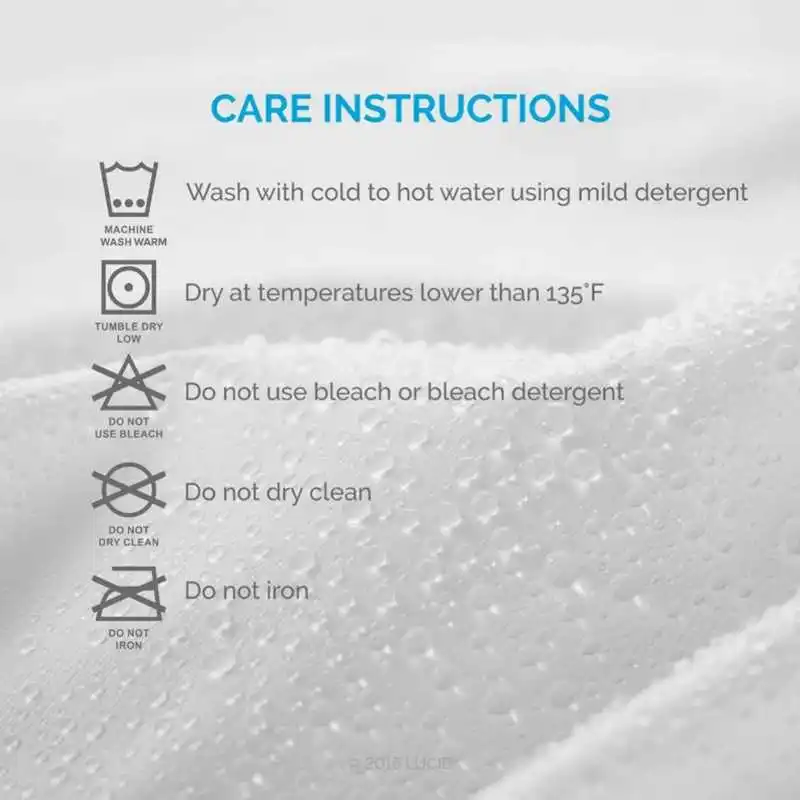 

2PC White Pillow Cover Waterproof Pillow Protector Anti Mites Bed Bug Proof Zipper Pillow Cover Allergy Pilow Case 50X70CM