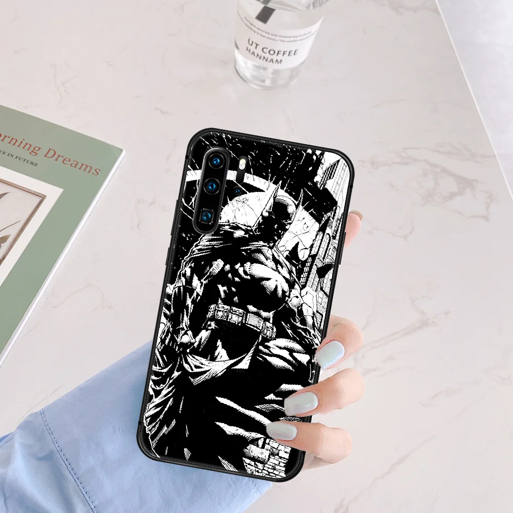 

Superhero Batmans Phone Case For Huawei P Mate 10 20 30 40 Pro Lite Smart 2019 2021 black Hoesjes Luxury Prime 3D Back Trend