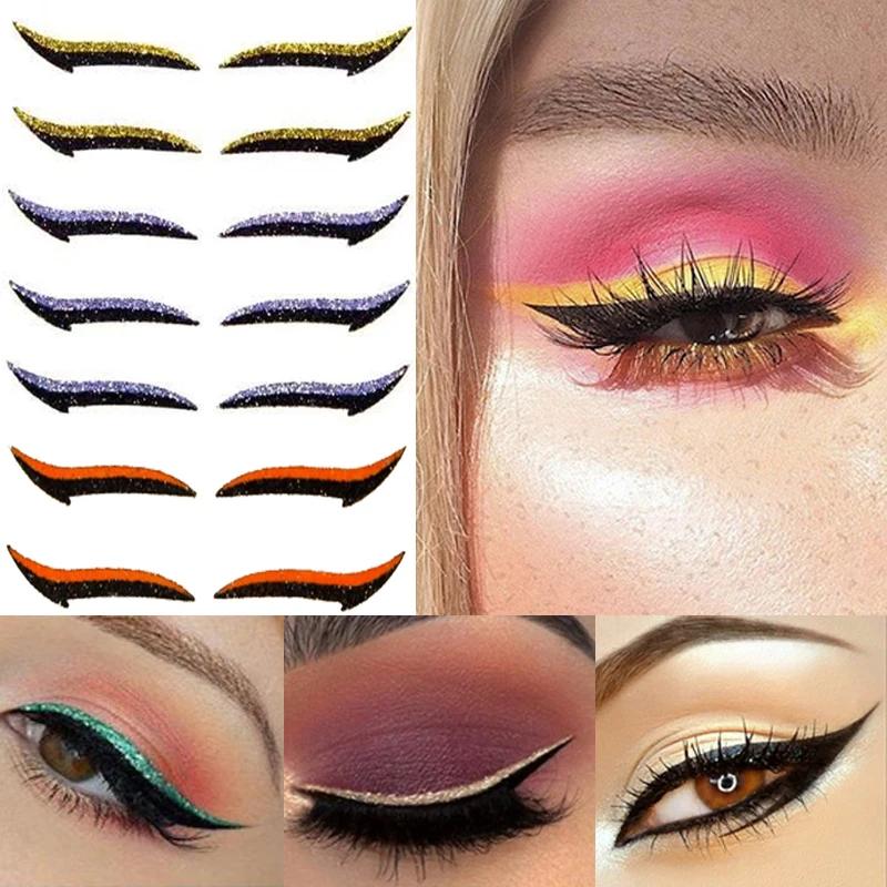 ВЕКО линия палки многоразовые блестящие наклейки для подводки век