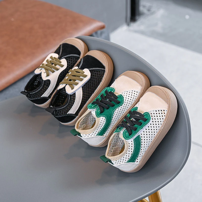 

Children Shoes New Fashion Girls Sneakers Boys Pu Mesh Canvas Hook Loop Soft Rubber Sneakers Kids Casual Shoe Toddler Baby Shoes