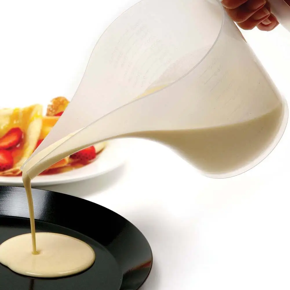 

HOT SALES!!! 1000ml Plastic Cooking Baking Cake Sharp Spout Funnel Measuring Cup with Scale Kitchen Tool Funnel Cup Durable