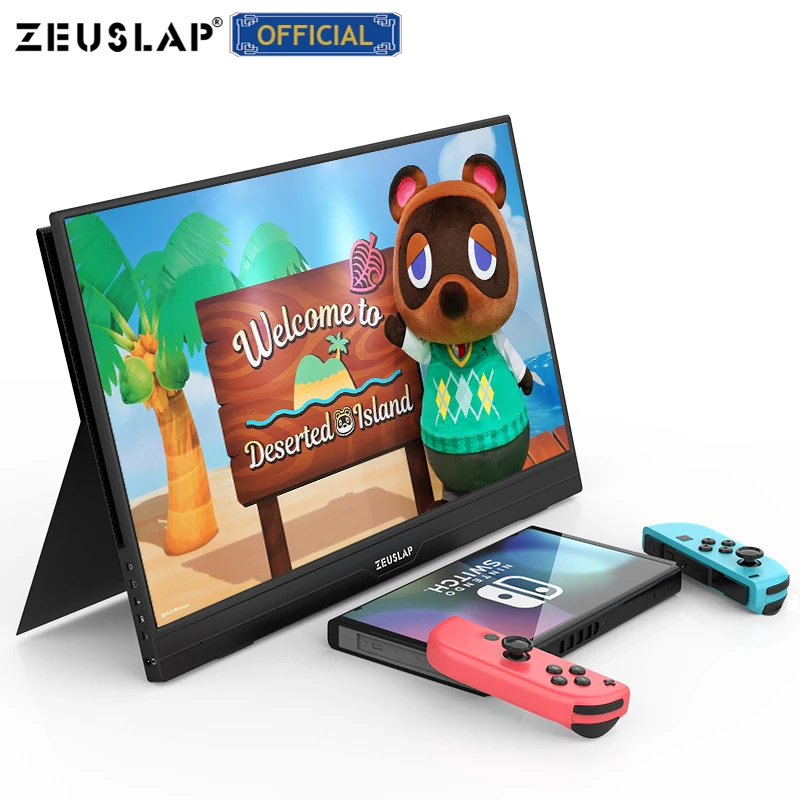 구매 Zeuslap-15.6 인치 1080p, 터치 기능, 4K 초박형 USB C HDMI IPS 화면, 휴대용 게임 모니터, 스위치 PS4 Xbox 시리즈 X