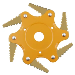 6 зубьев кусторез лезвие триммер металлические лезвия Головка триммера 56Mn садовая Головка триммера для газонокосилки