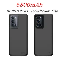 6800mAh Power Bank Charging Back Cover For OPPO OPPO Reno 4 External Backup Battery Case For OPPO Reno 4 Pro Charger Case