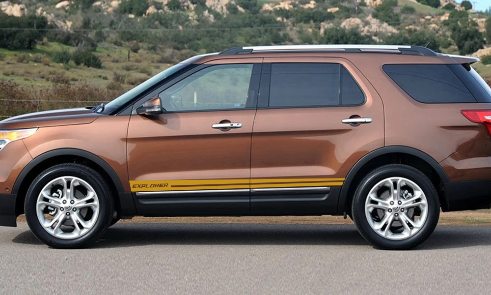 2 шт. для Ford Explorer Автомобильная боковая полоса наклейка DIY Автомобильная виниловая пленка гоночные спортивные наклейки Стайлинг автомобильные принадлежности для тюнинга