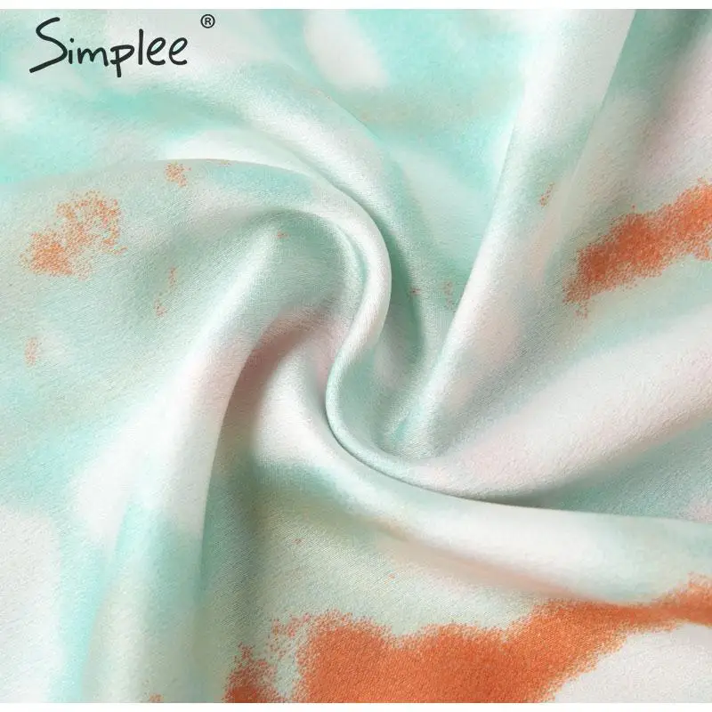 Simplee юбка миди с принтом Tie dye, Женская Осенняя эластичная юбка с высокой талией, Женская Повседневная Уличная юбка, вечерние юбки для клуба