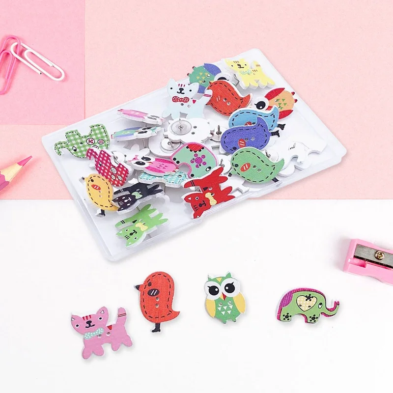 

Animal Bird Owl Elephant Cat Push Pins Decorative Thumb Tacks Cute Pushpins Drawing Pins For Photos Wall Maps Bulletin Board
