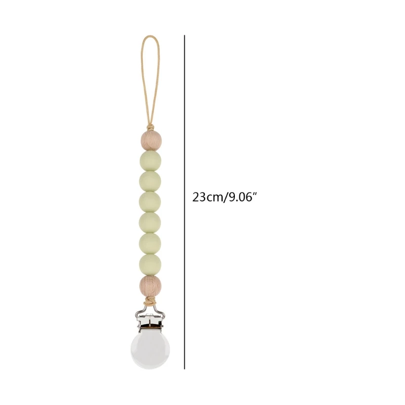 

50Pcs Pacifier Clips Chain Silicone Beads BPA Free DIY Dummy Clip Holder Soother Chains Baby Teething Toys Chew Gifts