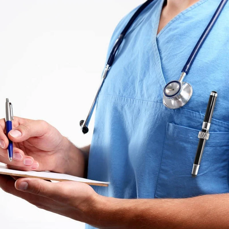 

10Pcs Metal Pen Loop Holder Clips Pen Pencil Holder Pen Clip Holder with Adjustable Spring Loop Fit Any Size