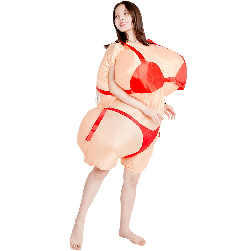 

Inflatable Costume Red Bikini Fancy Dress Mascot Cosplay Costume For Men Women Cartoon