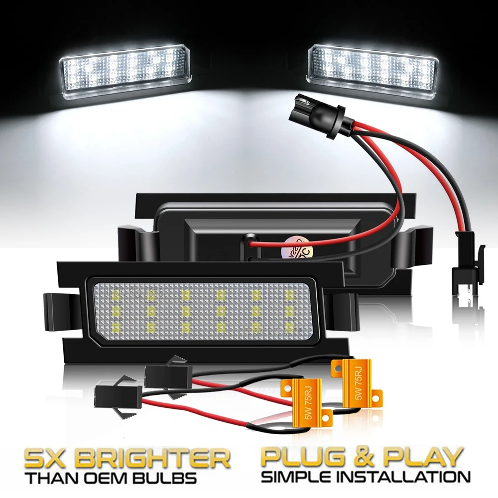 2Pcs ข้อผิดพลาดฟรี18SMD LED จำนวนใบอนุญาต Light Plate สำหรับ Hyundai I30 GD Accent Elantra GT Backlight KIA Ceed ED JD Car-Styling